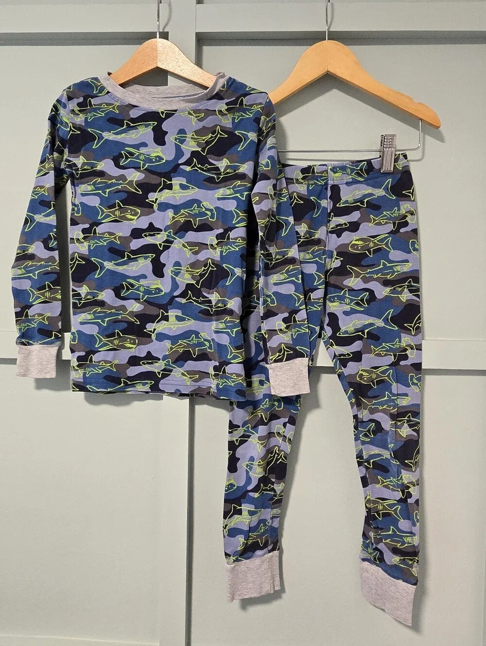 4 Pack Kids Navy & Blue Theme Pj's Burt Bees & Kirkland - Picture 2 of 5